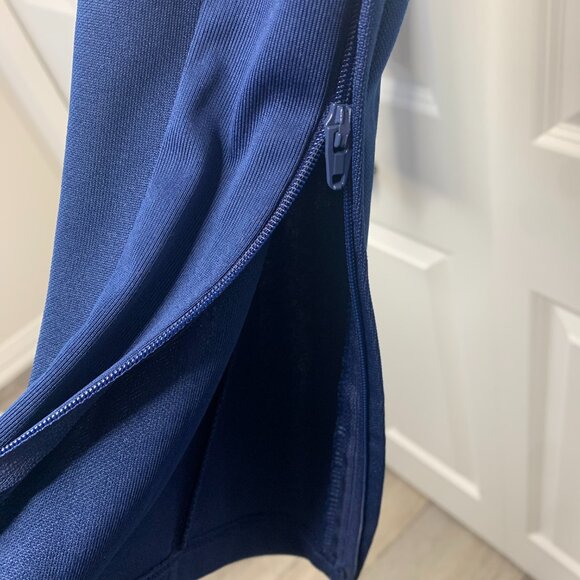 Adidas Men’s Medium Sports Pants – NWL, Blue w/ White Stripes, AEROREADY, Zip An - Picture 5 of 10